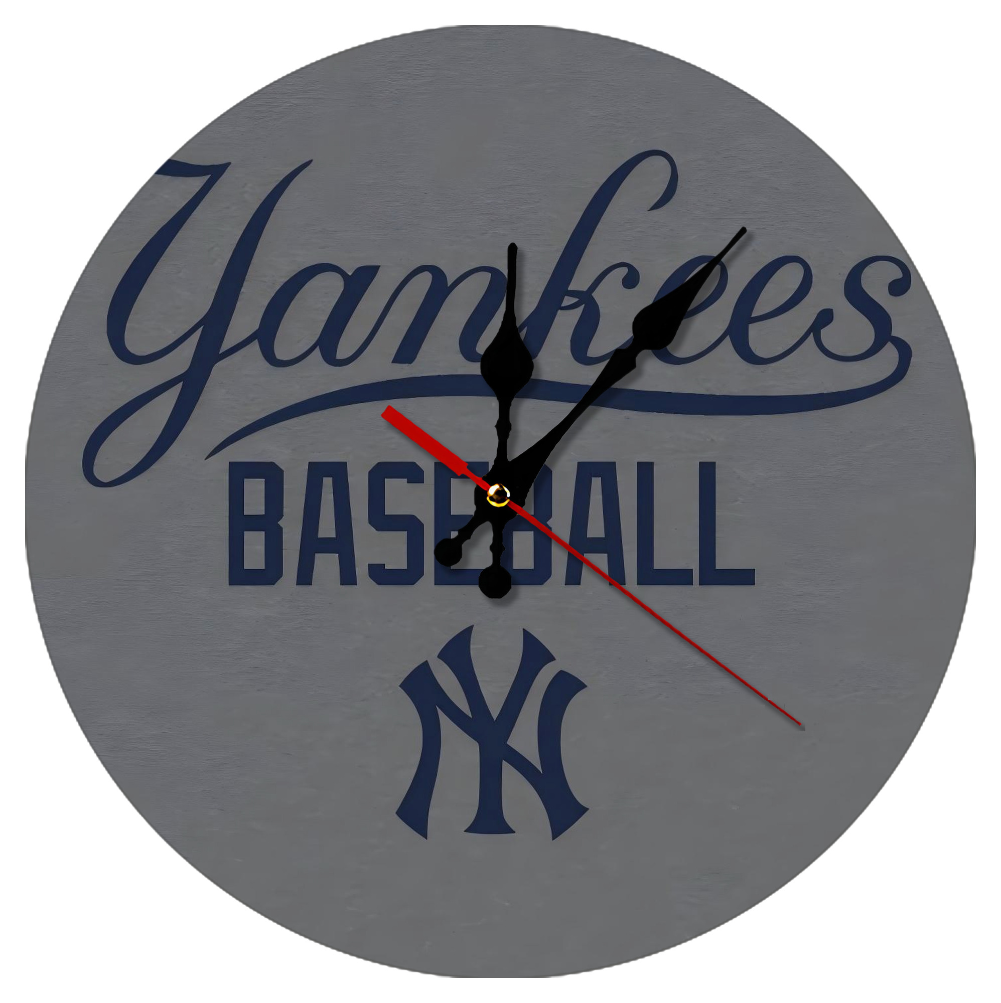 New York Yankees 147 Silent Round Wall Clock – Modern & Stylish DIY Design, Durable Wood Construction, Easy To Install – Perfect For Office, Bedroom, Living Room, And More